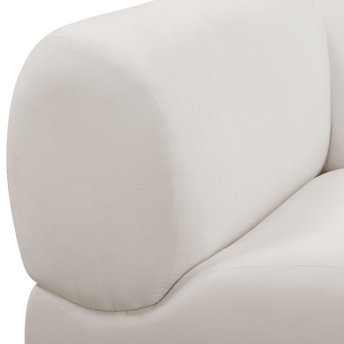 Zenith 5-Piece Contract-Grade Upcycled Fabric Cream Modular Sectional