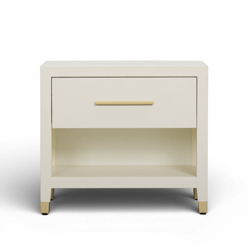 Dani 25" Cream Faux Shagreen Nightstand with Drawer - Dream Home Furniture & Mattress (Waite Park, MN)
