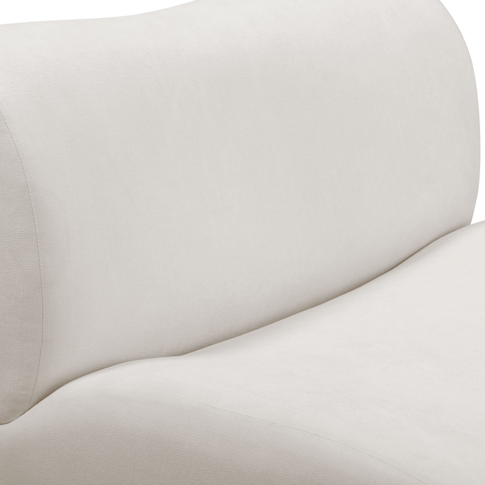 Zenith 5-Piece Contract-Grade Upcycled Fabric Cream Modular Sectional