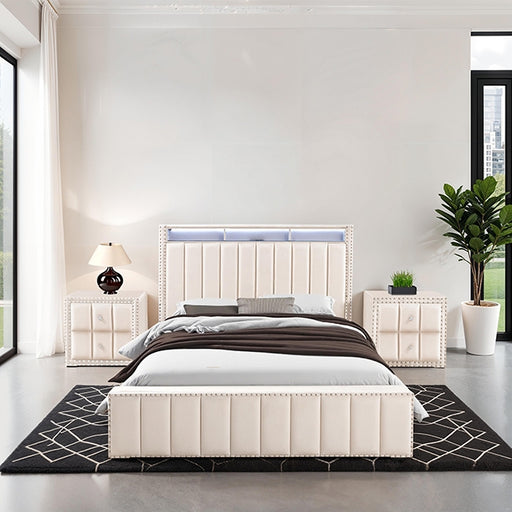 Farese Queen Bed w/ 2 Nightstands - Dream Home Furniture & Mattress (Waite Park, MN)