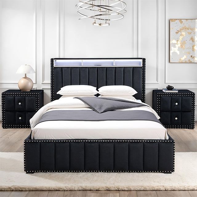 Farese Queen Bed w/ 2 Nightstands - Dream Home Furniture & Mattress (Waite Park, MN)