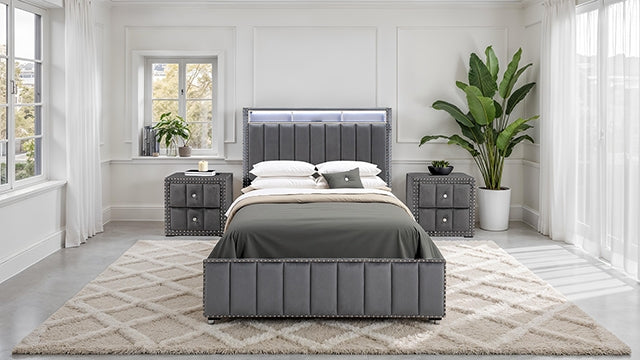 Farese Queen Bed w/ 2 Nightstands - Dream Home Furniture & Mattress (Waite Park, MN)