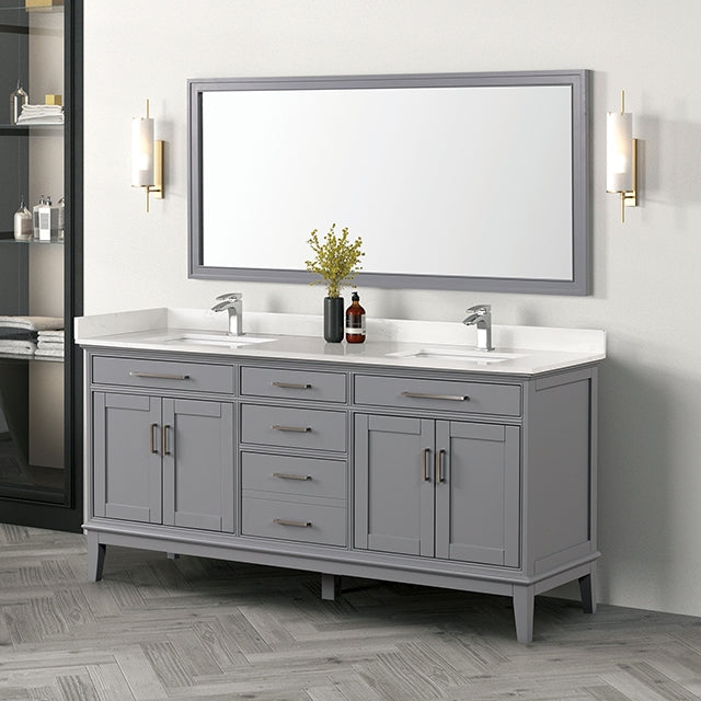 Almeria Vanity Set w/ Mirror - Dream Home Furniture & Mattress (Waite Park, MN)