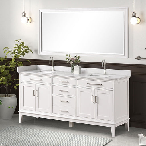 Almeria Vanity Set w/ Mirror - Dream Home Furniture & Mattress (Waite Park, MN)