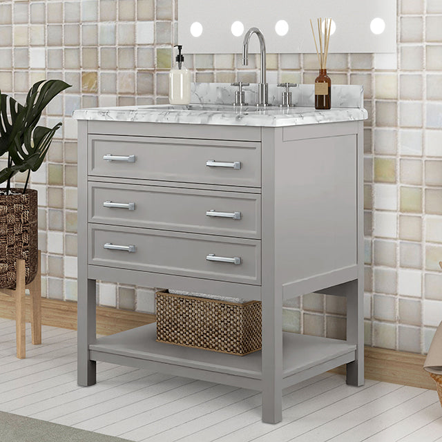 Reston Vanity with Top/ Sink - Dream Home Furniture & Mattress (Waite Park, MN)