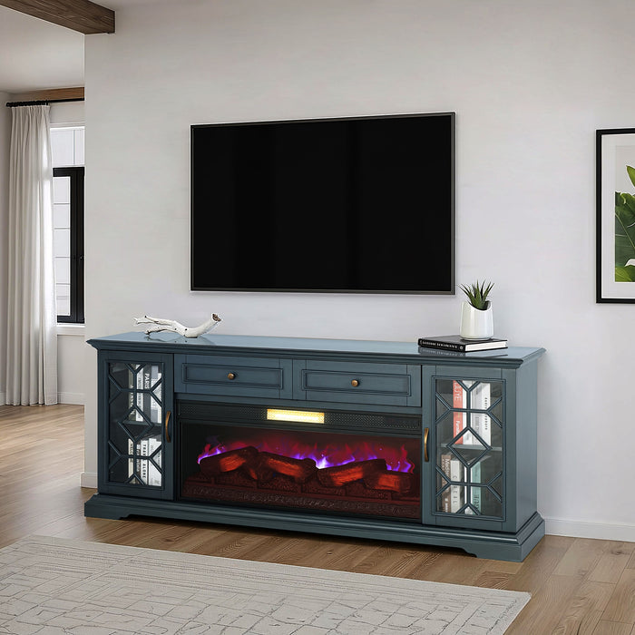 Fidel 74'' TV Console w/ Electric Fireplace - Dream Home Furniture & Mattress (Waite Park, MN)