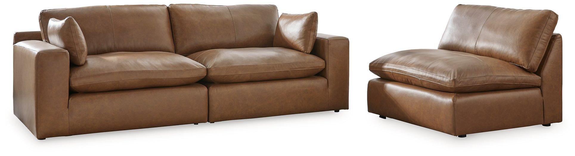 Emilia Caramel 3-Piece Sectional Sofa image