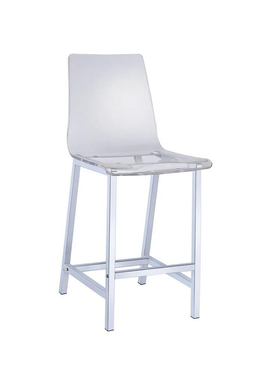 Everyday Contemporary Clear and Chrome Bar Stool image