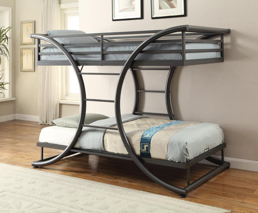 Stephan Contemporary Gunmetal Twin-over-Twin Bunk Bed image
