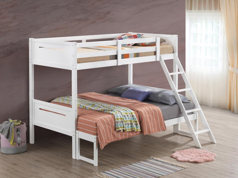 405052WHT TWIN/FULL BUNK BED image